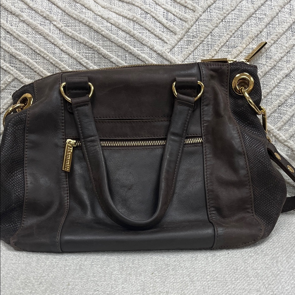 Elegant Brown Leather Handbag - Picture 3 of 5